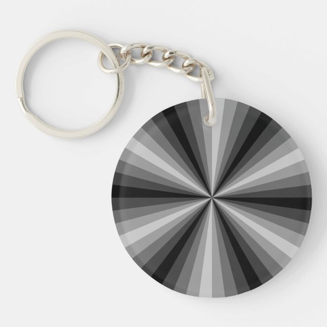 Llavero Ilusión óptica Keychain acrílico negro (Frente)
