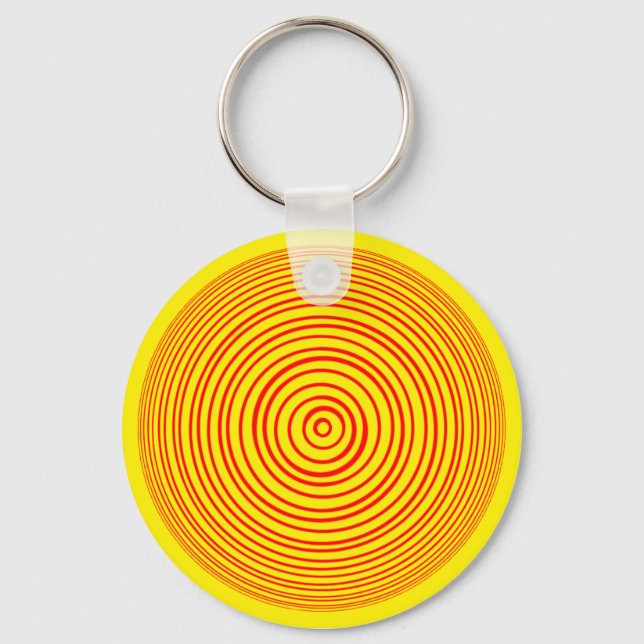 Llavero Ilusión óptica Oddisphere Rojo Amarillo (Anverso)