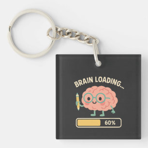 Llavero Ilustración adorable de carga cerebral – 60% de es