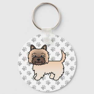 Llavero Ilustración adorable del perro Terrier Wheaten Cai