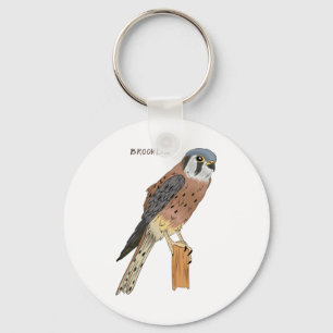 Llavero Ilustracion americano de aves de Kestrel