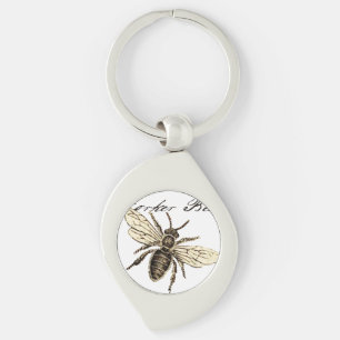 Llavero Ilustración Antigüedad Insecto Abeja Obrera Vintag