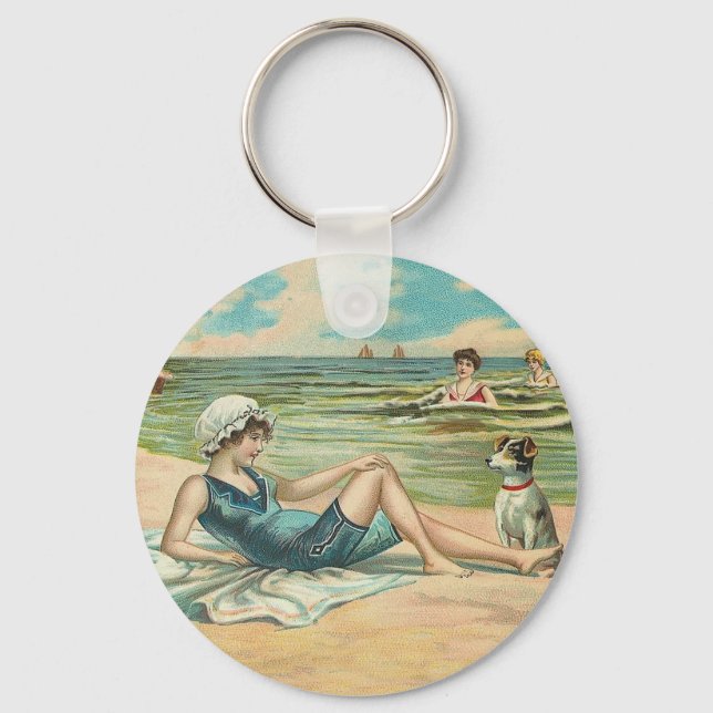 Llavero Ilustracion Beachy Antique Seashore (Anverso)