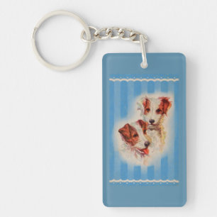 Llavero ILUSTRACION CUTE Jack Russell terriers