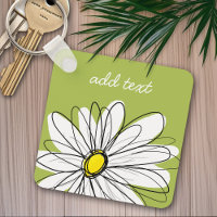 Ilustracion Daisy Floral de moda - cal y amarillo