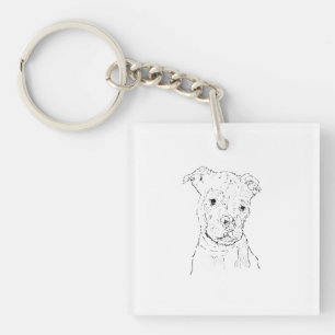 Llavero Ilustración de American Staffordshire Terrier