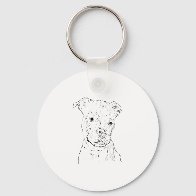 Llavero Ilustración de American Staffordshire Terrier (Anverso)
