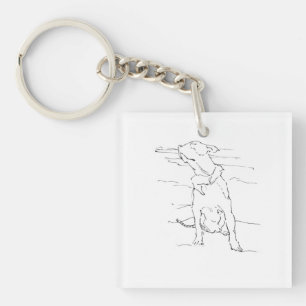 Llavero Ilustración de American Staffordshire Terrier