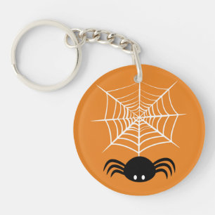 Llavero Ilustración de araña espeluznante de Halloween