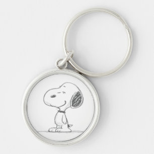 Llavero Ilustración de boceto minimalista de perro Beagle