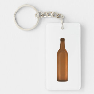 Llavero Ilustración de botella de vidrio ámbar