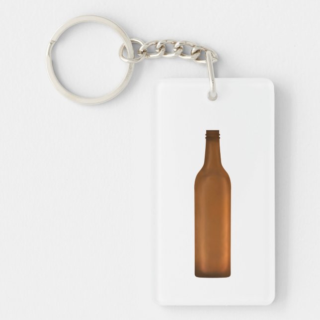 Llavero Ilustración de botella de vidrio ámbar (Frente)