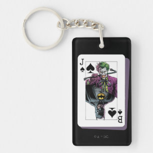 Llavero Ilustración de carta de jugar Joker y Batman Pica