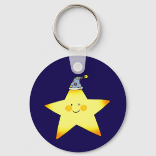 Llavero Ilustración de dibujos animados de estrella dormil