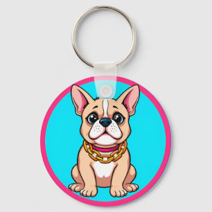 Llavero Ilustración de dibujos animados de perro feliz
