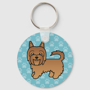 Llavero Ilustración de dibujos animados de perro Terrier a