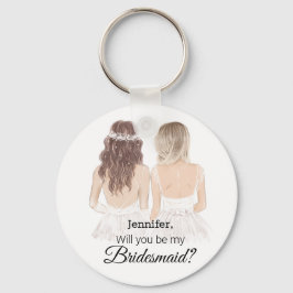 Llavero ilustracion de escritura moderna propuesta de dama