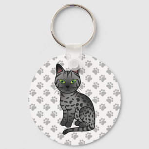Llavero Ilustración de gato de dibujos animados lindo Egyp