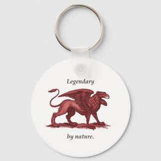 Llavero Ilustracion de grifo vintage, legendario por natur
