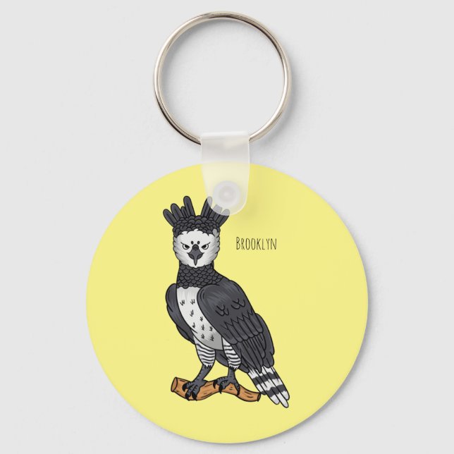 Llavero Ilustracion de Harpy Eagle personalizado (Anverso)