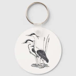Llavero Ilustracion de Heron en el anillo de teclas del bo