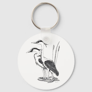 Llavero Ilustracion de Heron en el anillo de teclas del bo