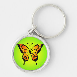 Llavero Ilustracion de insectos rojo amarillo mariposa-202
