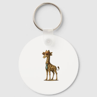 Llavero Ilustración de jirafa elegante. Girafe Styl�e Illu
