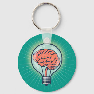 Llavero Ilustracion de la bombilla de luz brillante
