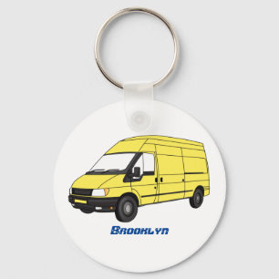 Llavero Ilustracion de la camioneta de entrega