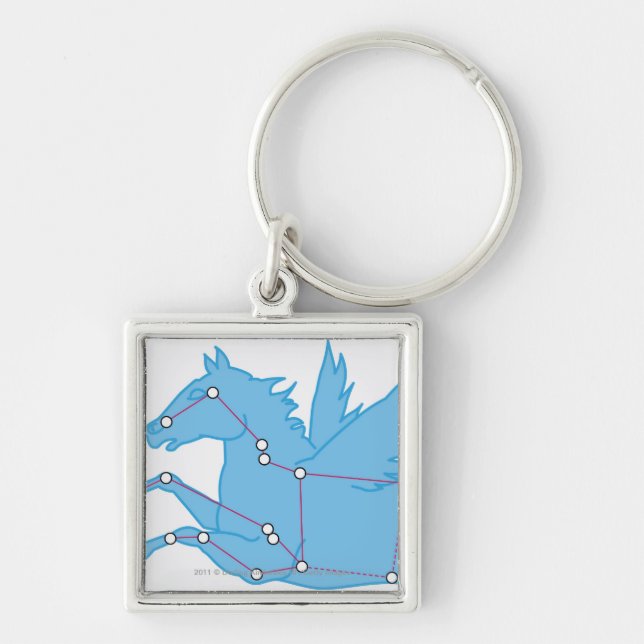 Llavero Ilustracion de la constelación de Pegaso (Frente)