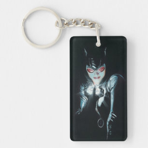 Llavero Ilustración de la portada de Batman Catwoman Caras