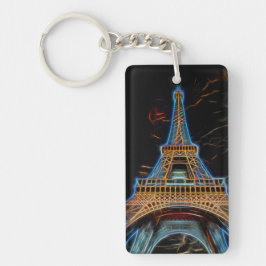 Llavero Ilustracion de la Torre Eiffel - París, Francia