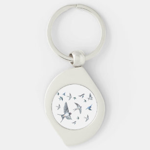 Llavero Ilustracion De Las Aves Tragadas Voladoras