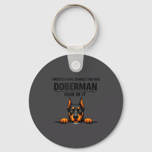 Llavero Ilustración de mamá de perro Doberman Pinscher mud