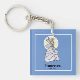 Llavero Ilustracion de moda de la princesa de hadas Petals