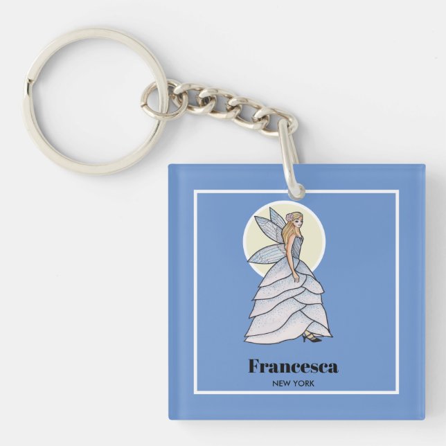 Llavero Ilustracion de moda de la princesa de hadas Petals (Frente)