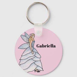 Llavero Ilustracion de moda de la princesa de hadas Petals