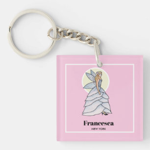 Llavero Ilustracion de moda de la princesa lechera