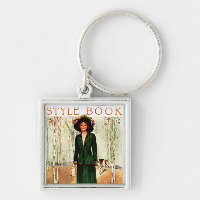 Llavero Ilustracion de moda del libro de estilos (Frente)