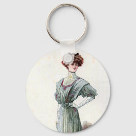 Llavero Ilustración de moda femenina vintage 1907