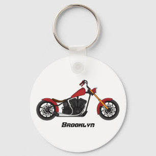 Llavero Ilustracion de motocicleta estilo helicóptero
