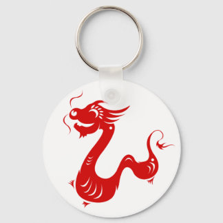 LLAVERO ILUSTRACION DE PAPEL DE ZODIAC DRAGON CHINO