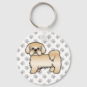 Llavero Ilustracion de perro chiita de oro Tzu Cute