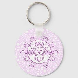 Llavero Ilustracion de perro de caricatura para Grooming