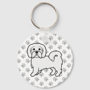 Llavero Ilustración de perro de dibujos animados lindo Cot