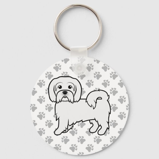 Llavero Ilustración de perro de dibujos animados lindo Cot (Anverso)