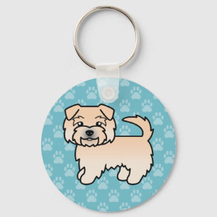 Llavero Ilustración de perro de dibujos animados Wheaten N