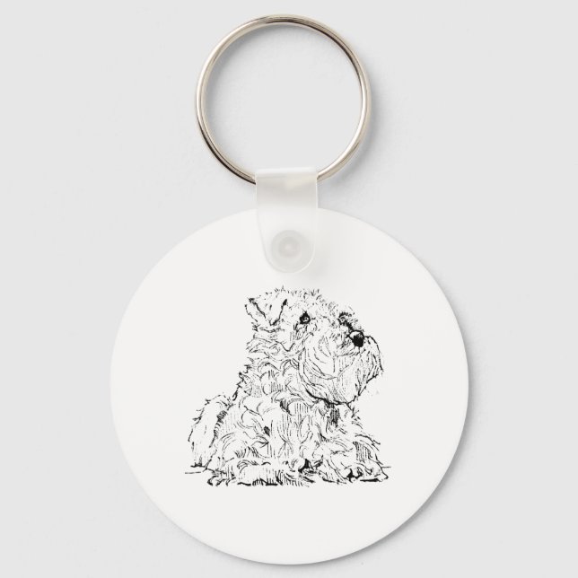 Llavero Ilustración de perro Schnauzer miniatura (Anverso)