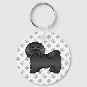 Llavero Ilustracion de perros callejero blanco de Black Ha